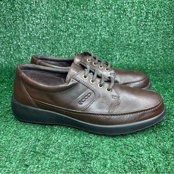 Ecco Seawalker Brown Leather Walking Shoes Size 43 / 9-9.5